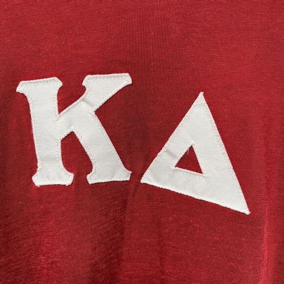 Vtg 60s 70s Kappa Delta Sorority KA Rayon Knit Striped Stitched Jersey T-Shirt - Picture 4 of 7